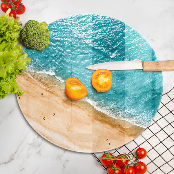 Tagliere in vetro Riva della spiaggia e mare