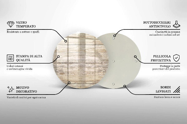 Tagliere in vetro Tavole di legno