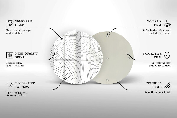 Tagliere in vetro Modello di linee moderne