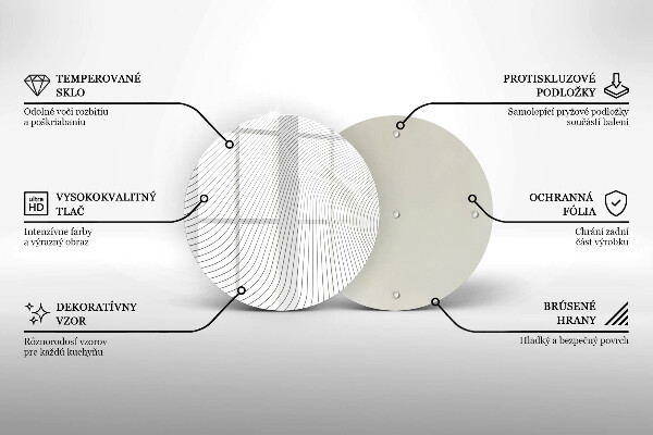 Tagliere in vetro Modello di linee moderne