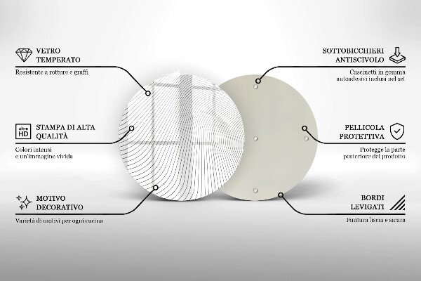 Tagliere in vetro Modello di linee moderne