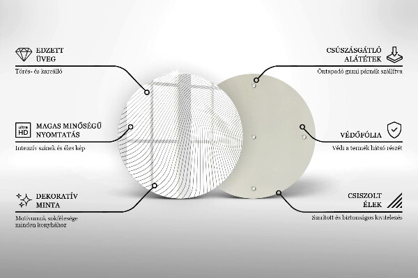 Tagliere in vetro Modello di linee moderne