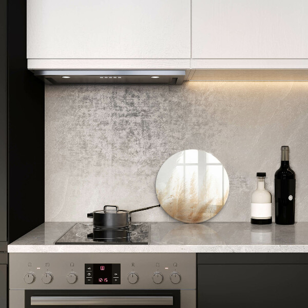 Tagliere in vetro Erba della pampa