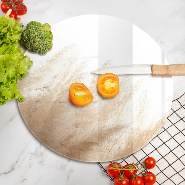 Tagliere in vetro Erba della pampa