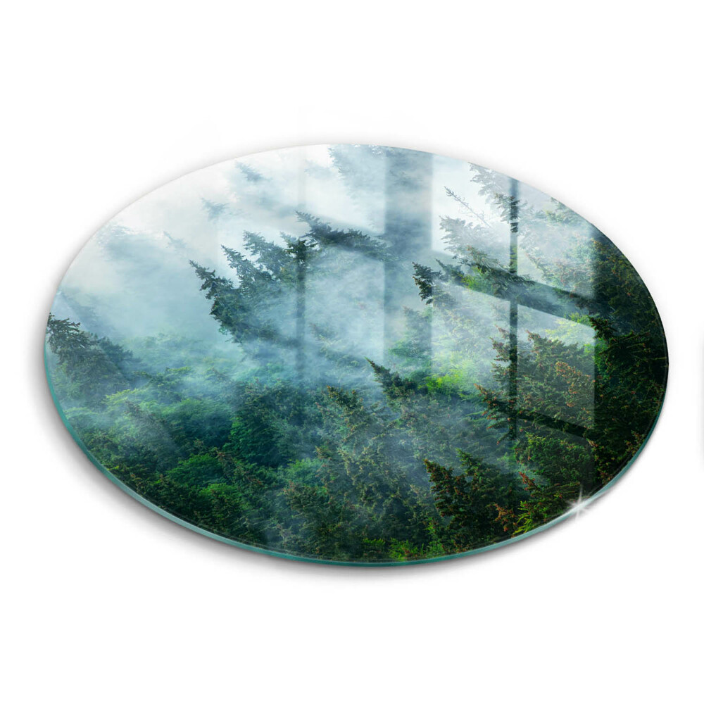 Tagliere in vetro Foresta nella nebbia