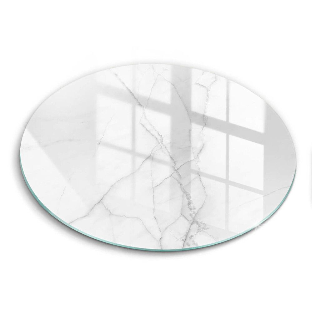 Tagliere in vetro Delicato marmo bianco