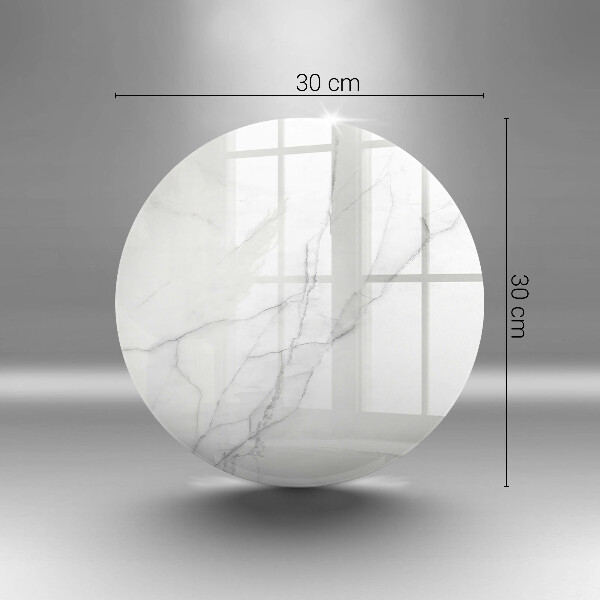 Tagliere in vetro Delicato marmo bianco