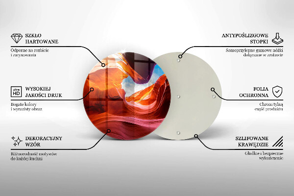 Tagliere in vetro Paesaggio roccioso del canyon