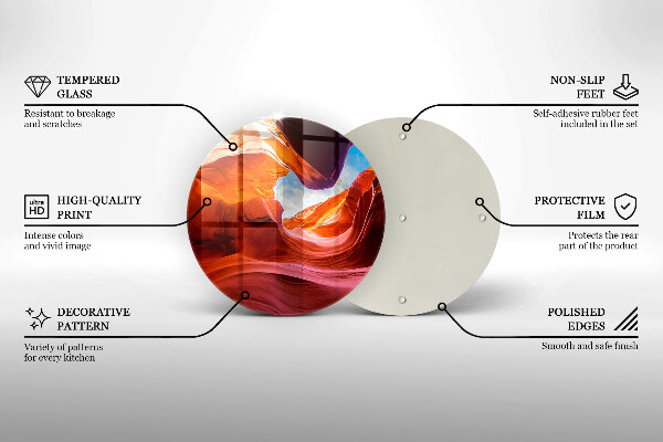 Tagliere in vetro Paesaggio roccioso del canyon