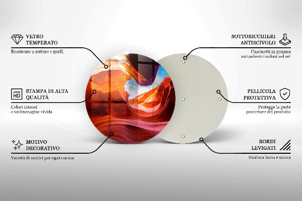 Tagliere in vetro Paesaggio roccioso del canyon