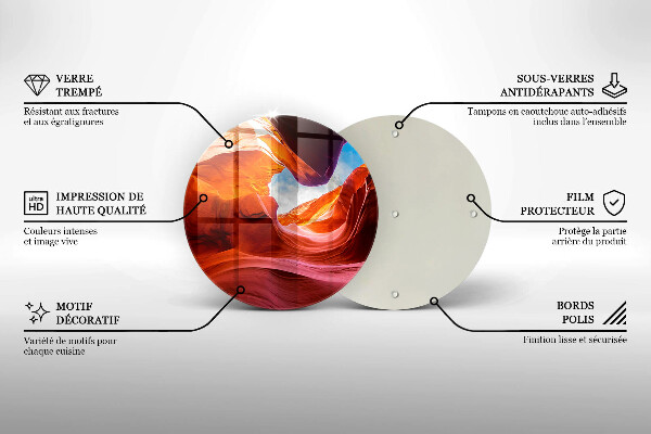 Tagliere in vetro Paesaggio roccioso del canyon