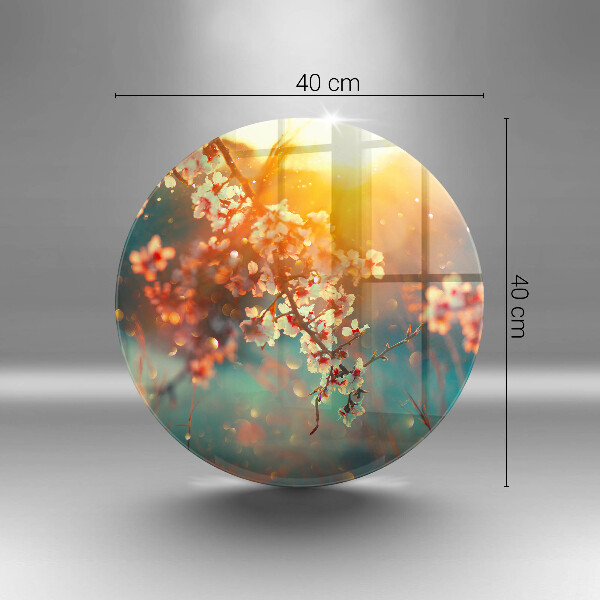 Tagliere in vetro I meli fioriscono al sole