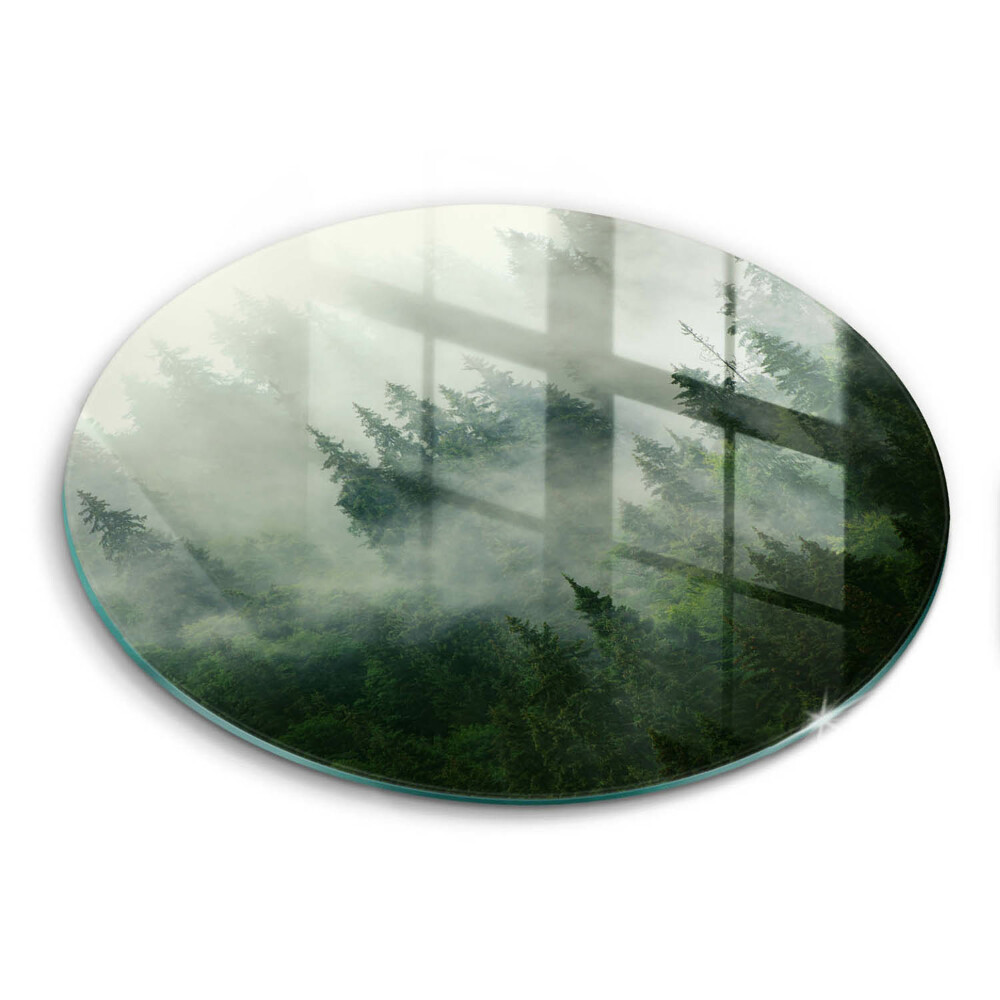 Tagliere in vetro Paesaggio forestale nebbioso