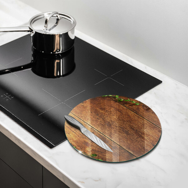 Tagliere in vetro Tavole e foglie di legno