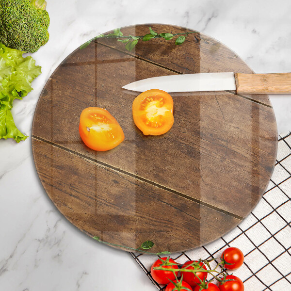 Tagliere in vetro Tavole e foglie di legno