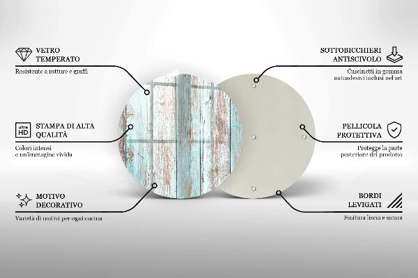 Tagliere in vetro Vecchie tavole d'epoca