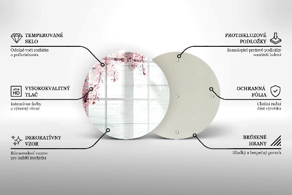 Tagliere in vetro Fiori sulle tavole