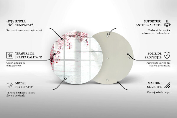 Tagliere in vetro Fiori sulle tavole