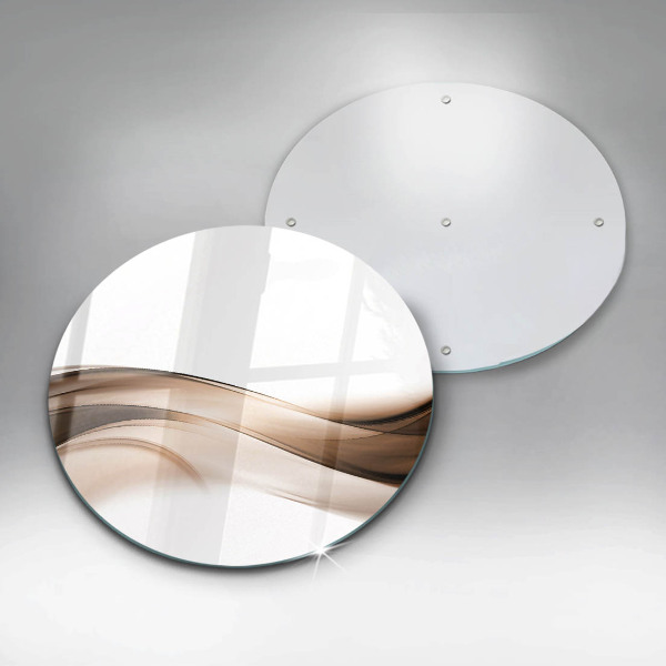 Tagliere in vetro Linee marroni astratte