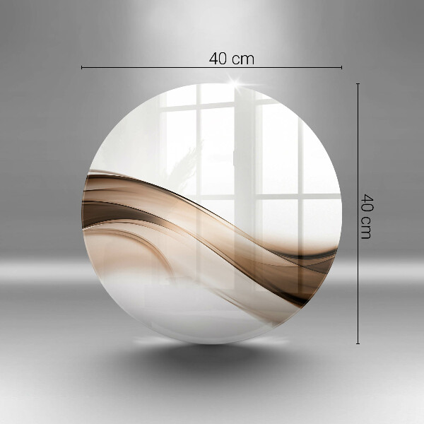 Tagliere in vetro Linee marroni astratte