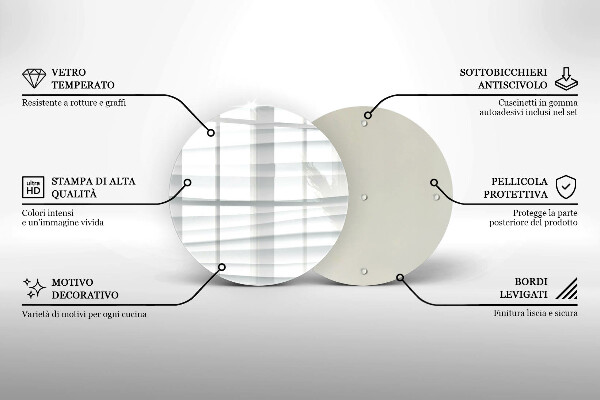 Tagliere in vetro Struttura moderna