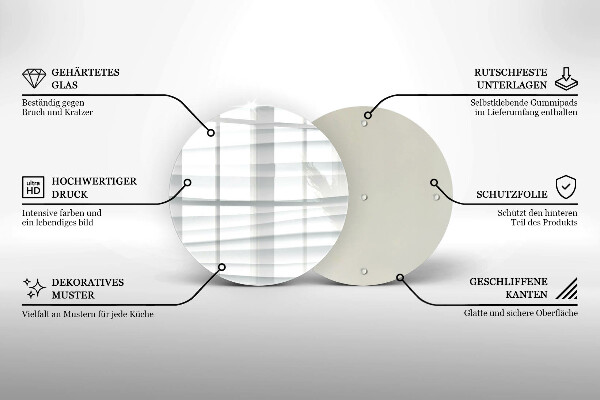 Tagliere in vetro Struttura moderna