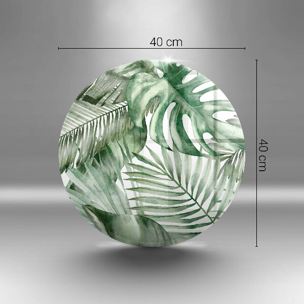 Tagliere in vetro Foglie dipinte