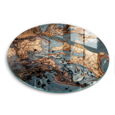 Tagliere in vetro Roccia decorativa con oro