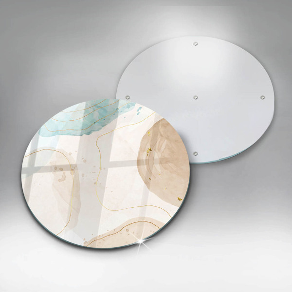 Tagliere in vetro Macchie boho e oro