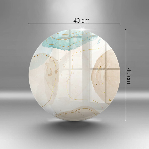 Tagliere in vetro Macchie boho e oro