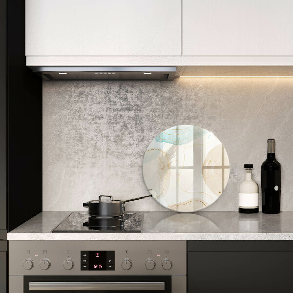 Tagliere in vetro Macchie boho e oro