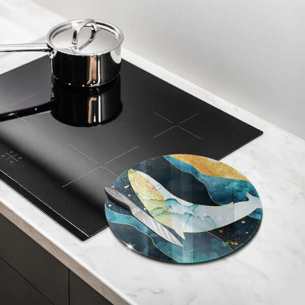 Tagliere in vetro Astrazione della balena