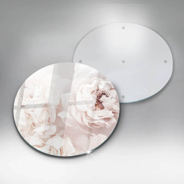 Tagliere in vetro Peonie pastello