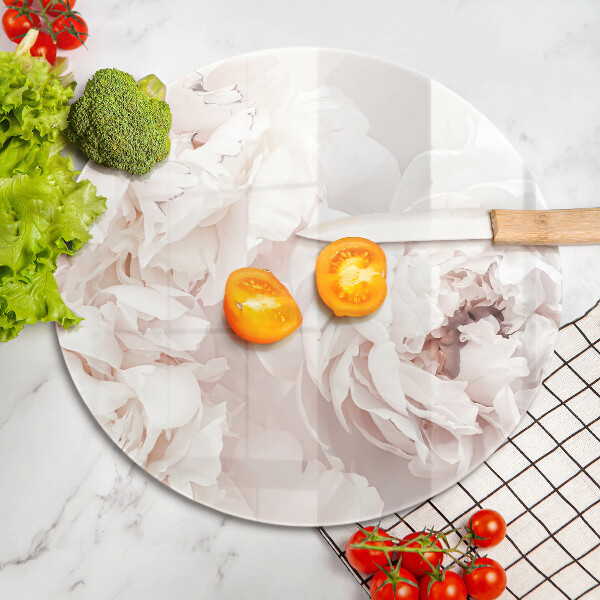 Tagliere in vetro Peonie pastello