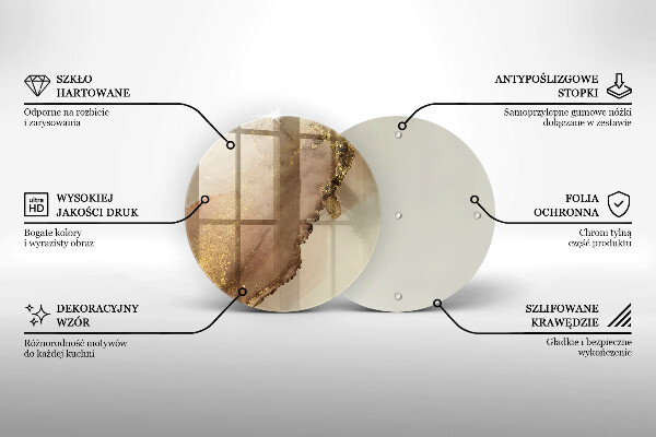 Tagliere in vetro Astrazione dell'oro