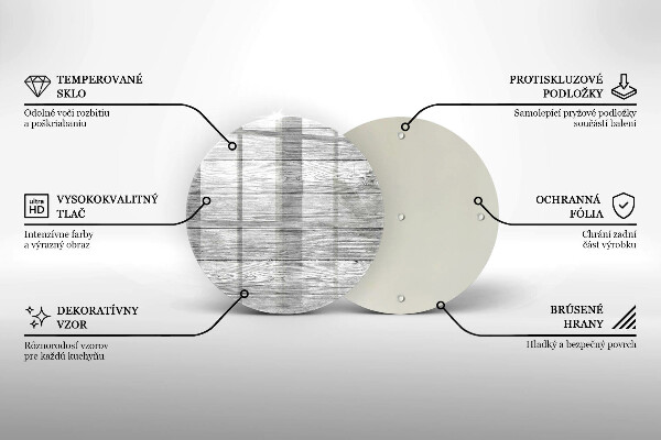 Tagliere in vetro Vecchie tavole di legno