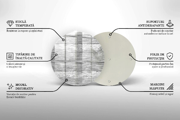 Tagliere in vetro Vecchie tavole di legno