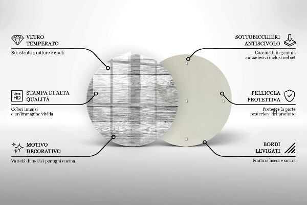 Tagliere in vetro Vecchie tavole di legno