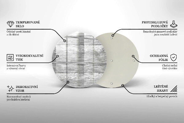 Tagliere in vetro Vecchie tavole di legno