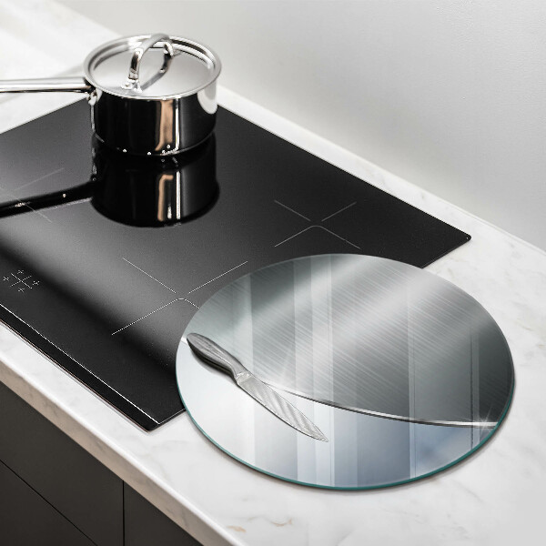 Tagliere in vetro Modello di astrazione in metallo