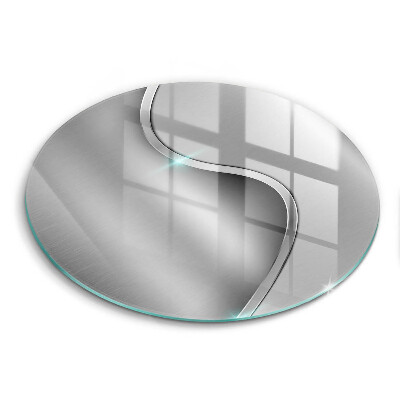 Tagliere in vetro Metallo argentato astratto