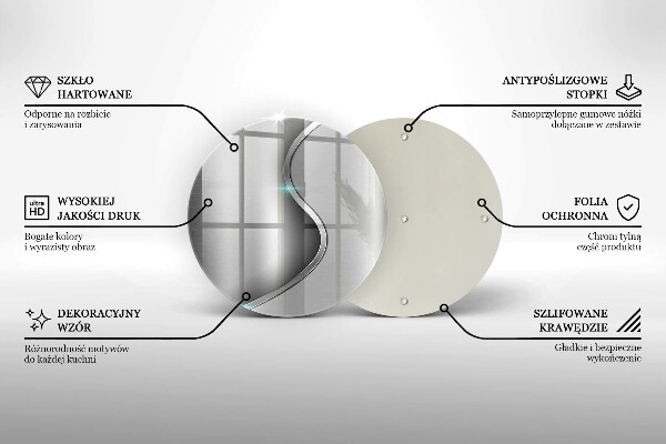Tagliere in vetro Metallo argentato astratto
