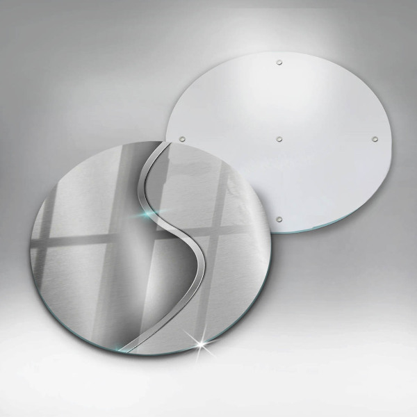 Tagliere in vetro Metallo argentato astratto