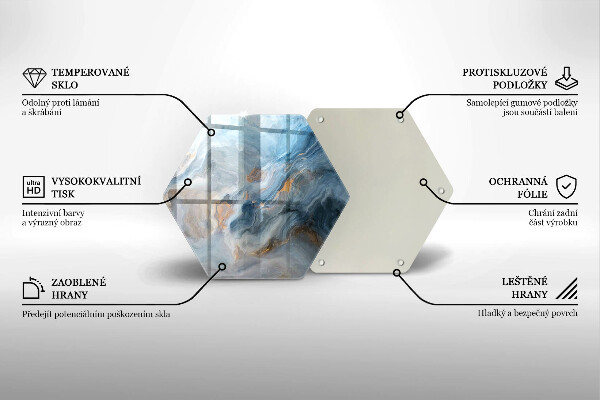 Tagliere in vetro Trama di marmo