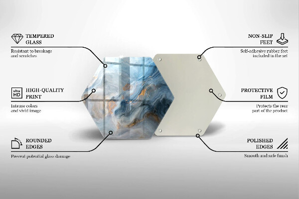 Tagliere in vetro Trama di marmo