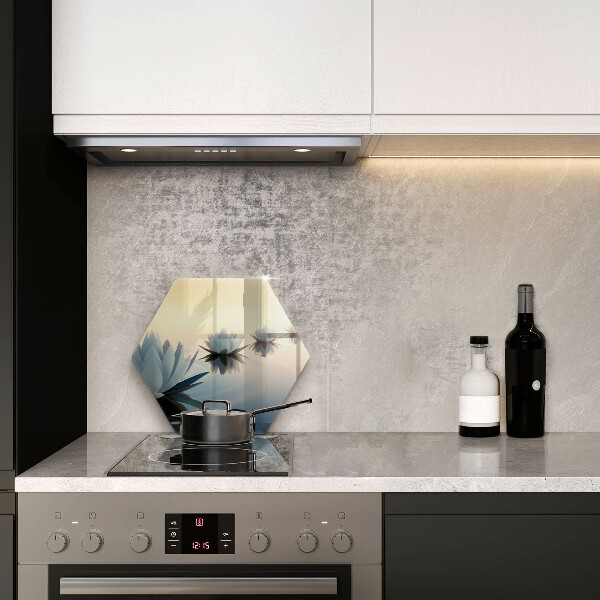 Tagliere in vetro Fiori di giglio sull'acqua