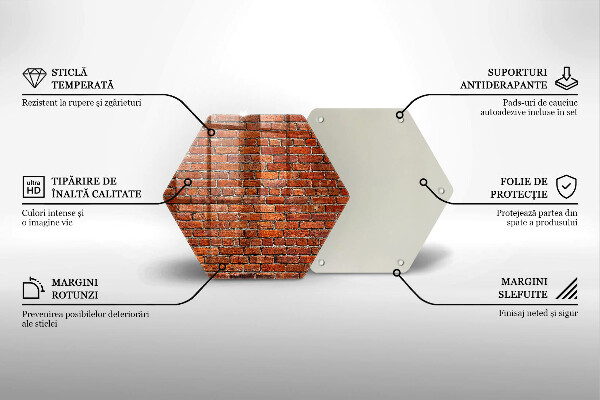 Tagliere in vetro Muro di muro di mattoni