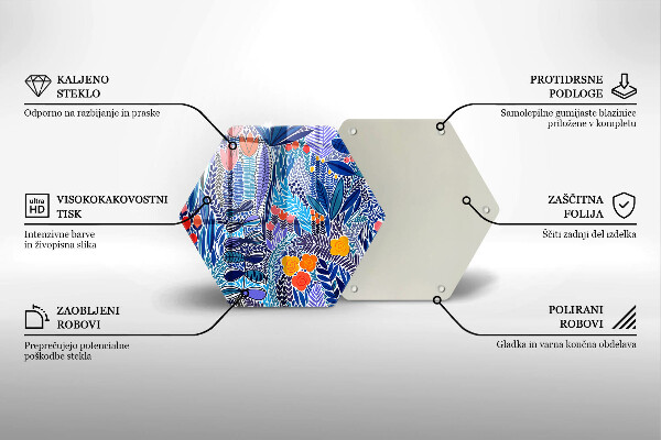 Tagliere in vetro Prato dipinto