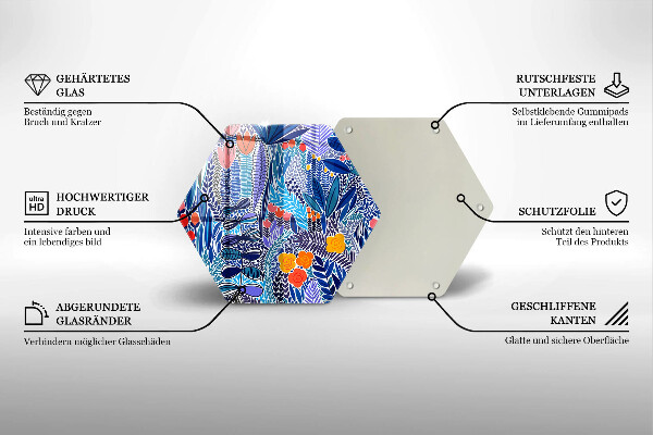 Tagliere in vetro Prato dipinto