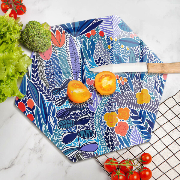 Tagliere in vetro Prato dipinto